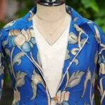 Pen Kalamkari Shrug Co-Ord Set – Co-ord in Blue | Tilattama