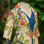 Pen Kalamkari Shrug Co-Ord Set – Co-ord in Off white, side view | Tilattama
