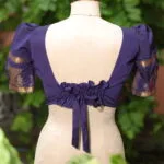 Pochampally Bow Backless - mid-night-blue