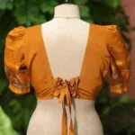 Pochampally Bow Backless - mustard