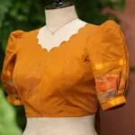 Pochampally Bow Backless - mustard