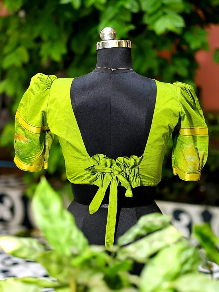 Pochampally Bow Backless - neon-green