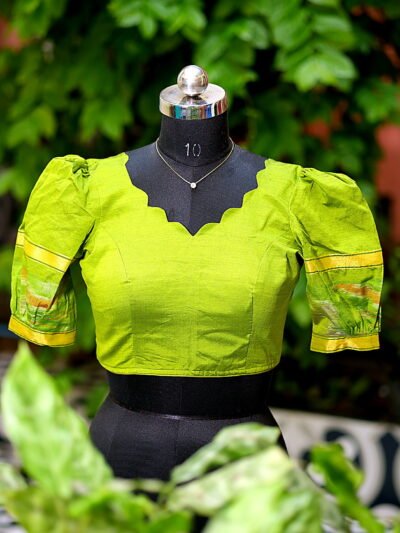 Pochampally Bow Backless - neon-green