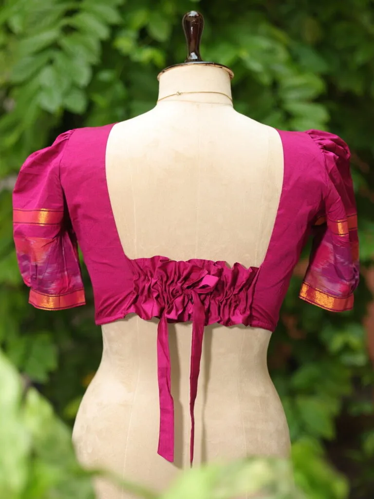 Pochampally Bow Backless - purple