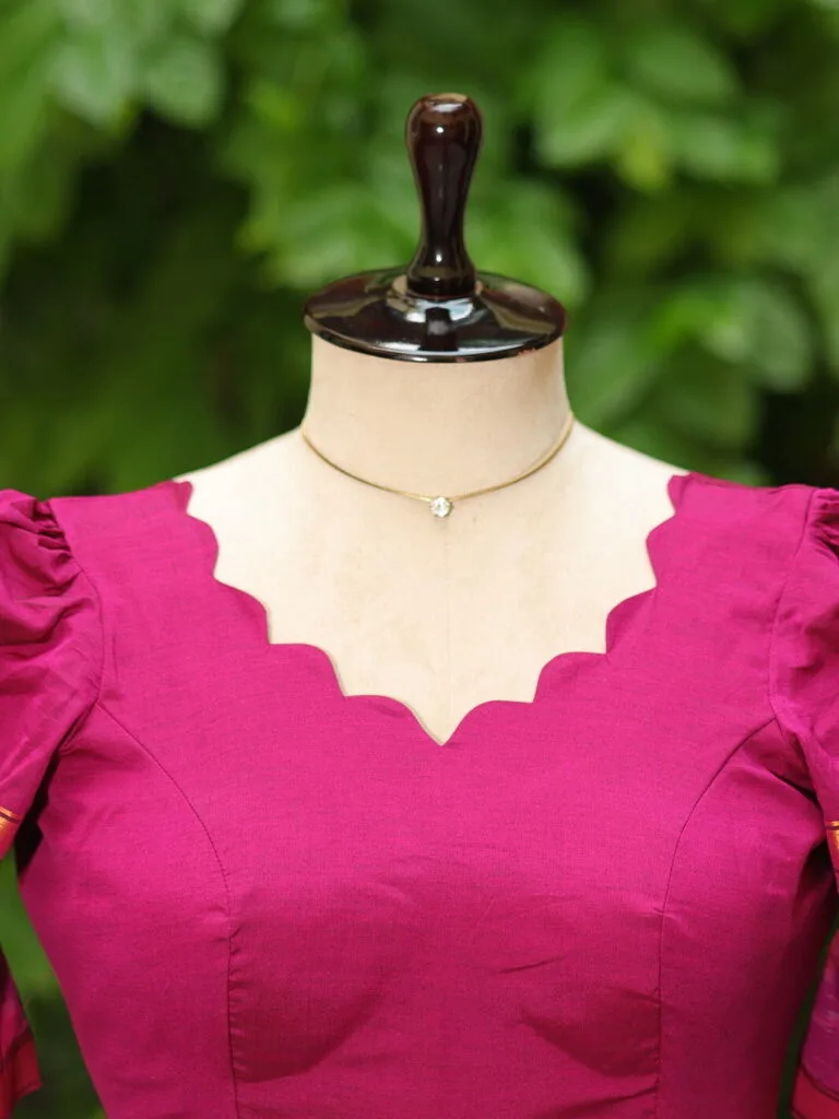 Pochampally Bow Backless - purple