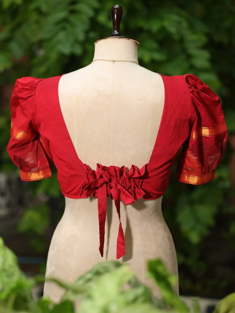 Pochampally Bow Backless - red