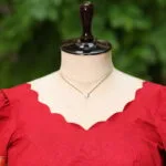 Pochampally Bow Backless – Blouse in Red | Tilattama
