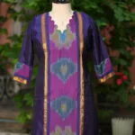 Pochampally Kurti – Kurti in Mid Night Blue, front view | Tilattama