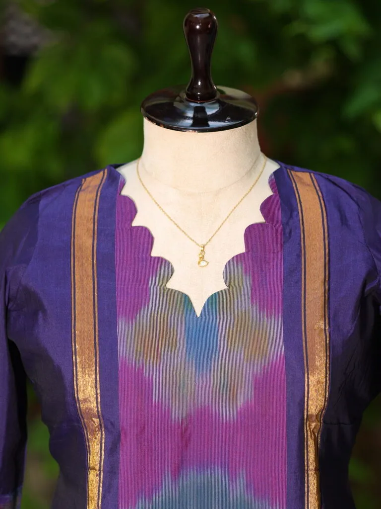 Pochampally Kurti – Kurti in Mid Night Blue | Tilattama