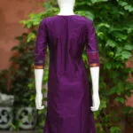 Pochampally Kurti – Kurti in Wine, back view | Tilattama
