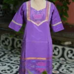Pochampally One Piece – Kurti in Lavender, front view | Tilattama