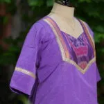 Pochampally One Piece – Kurti in Lavender, side view | Tilattama