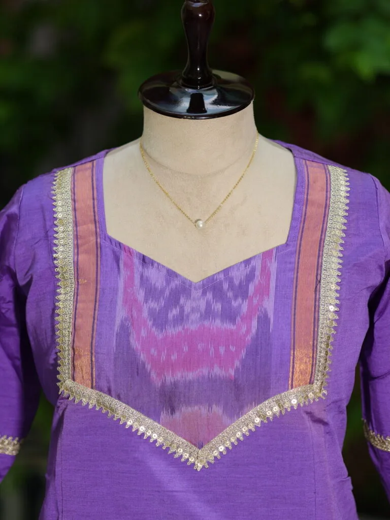 Pochampally One Piece – Kurti in Lavender | Tilattama