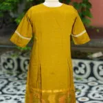 Pochampally One Piece – Kurti in Neon Pista, back view | Tilattama