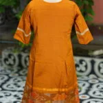 Pochampally One Piece – Kurti in Rust, back view | Tilattama