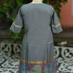 Pochampally One Piece – Kurti in Slate, back view | Tilattama