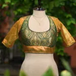 Raga Katan Mumtaz – Blouse in Green, front view | Tilattama