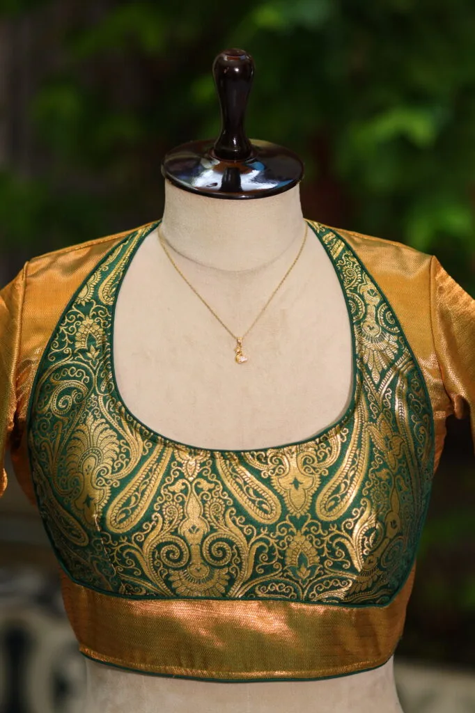 Raga Katan Mumtaz – Blouse in Green | Tilattama