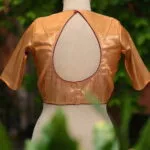 Raga Katan Mumtaz – Blouse in Metallic Maroon, back view | Tilattama