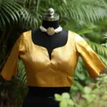 Raga Sabyasachi G/S – Blouse in Golden, front view | Tilattama