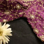 Rajrani – Blouse in Purple, side view | Tilattama