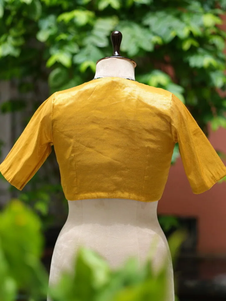 Rangrez Duo – Blouse in Black, back view | Tilattama