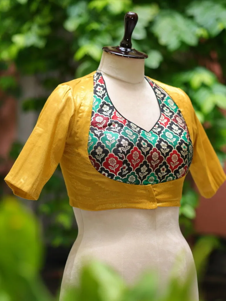 Rangrez Duo – Blouse in Black, side view | Tilattama