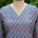 Rapid Block Kurta – Kurti in Blue | Tilattama