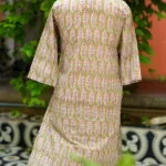 Rapid Block Kurta – Kurti in Gray, back view | Tilattama