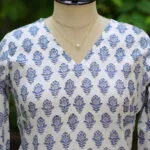 Rapid Block Kurta – Kurti in white | Tilattama