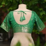 Rupashree N/P – Blouse in Green, back view | Tilattama