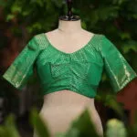 Rupashree N/P – Blouse in Green, front view | Tilattama