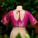 Rupashree N/P – Blouse in Purple, back view | Tilattama