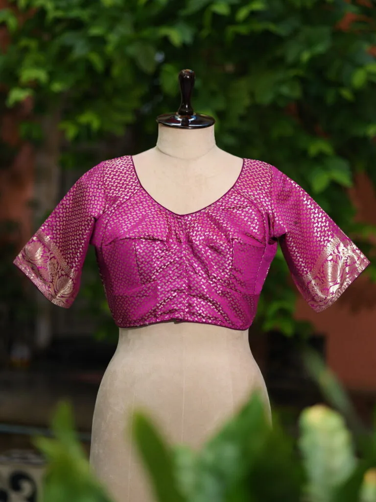 Rupashree N/P – Blouse in Purple, front view | Tilattama