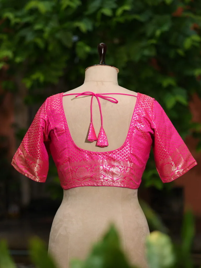 Rupashree N/P – Blouse in Rani, back view | Tilattama