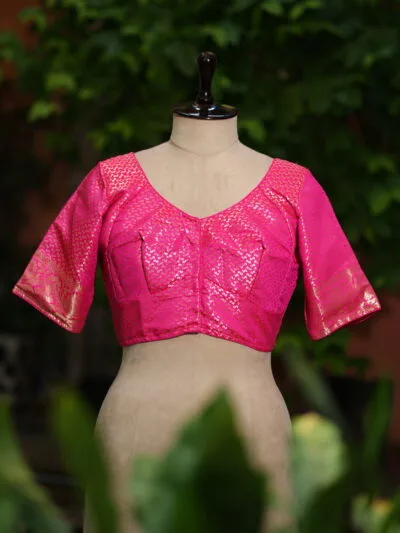 Rupashree N/P – Blouse in Rani, front view | Tilattama