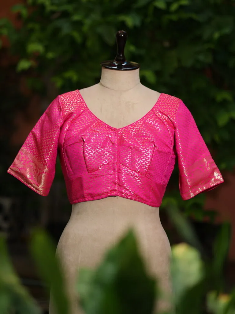 Rupashree N/P – Blouse in Rani, front view | Tilattama