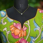 Saby Pen Kalamkari – Blouse in Green | Tilattama