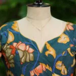 Saby Pen Kalamkari – Blouse in Rama green | Tilattama