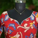 Saby Pen Kalamkari – Blouse in Red | Tilattama