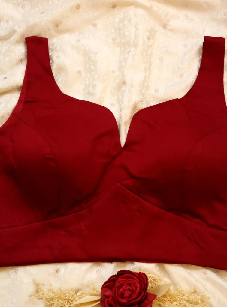 Sabyasachi Cut – Blouse in Maroon | Tilattama