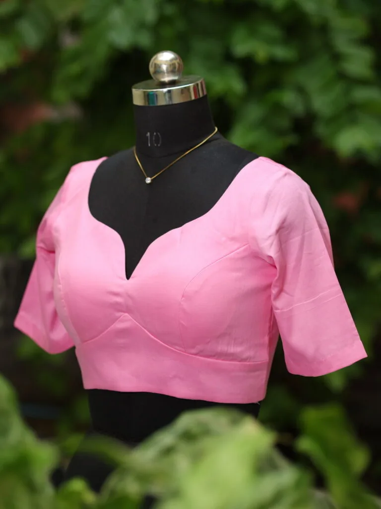 Sabyasachi G/S – Blouse in Baby pink, side view | Tilattama
