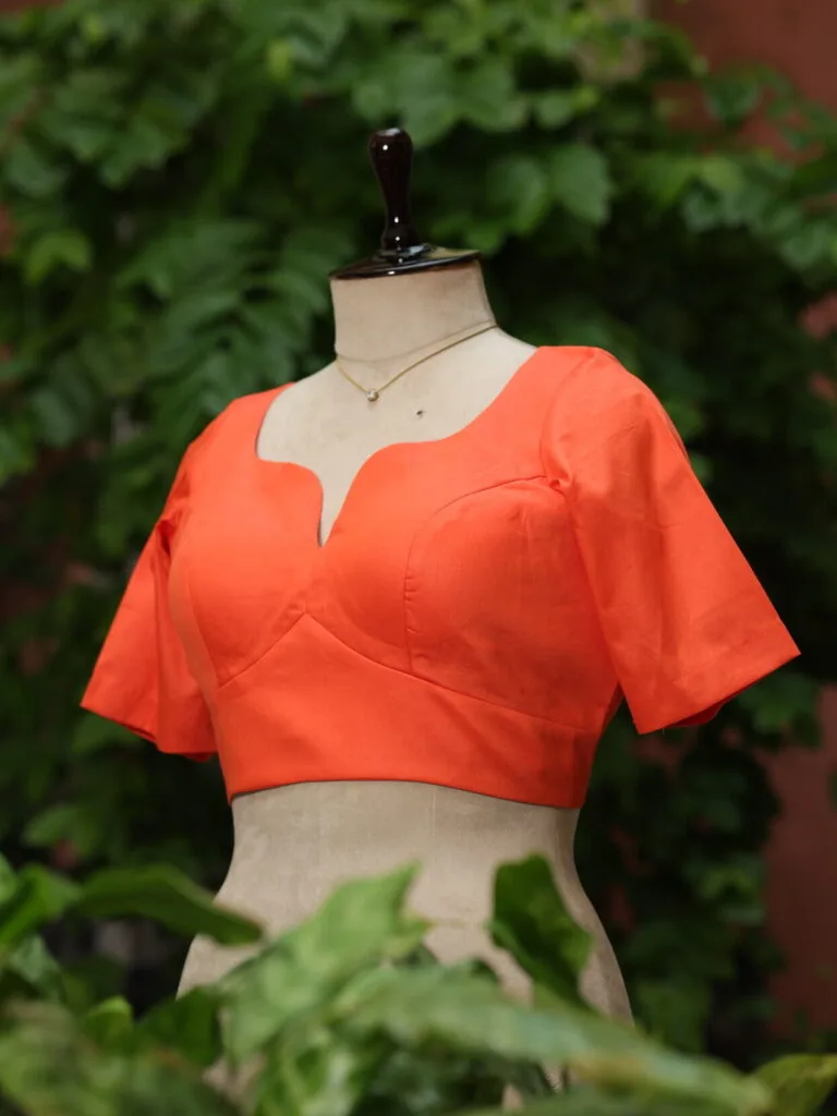 Sabyasachi G/S – Blouse in Dard peach, side view | Tilattama