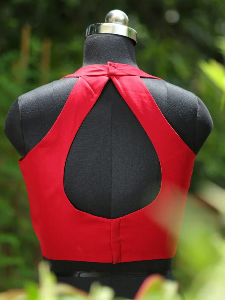 Solid Halter Neck - red