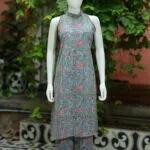 Sanganari Halter Co Ord Set – Kurti in Mint Green, front view | Tilattama