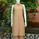 Sanganari Halter Co Ord Set – Kurti in Pale yellow, front view | Tilattama
