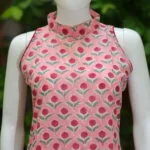Sanganari Halter Co Ord Set – Kurti in Peach | Tilattama