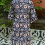 Sangenari Semi Anarkali – Kurti in Black, back view | Tilattama