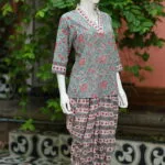 Sangeneri Dhoti co-ord Set – Kurti in Mint Green, side view | Tilattama