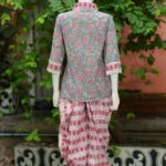 Sangeneri Dhoti co-ord Set – Kurti in Slate, back view | Tilattama